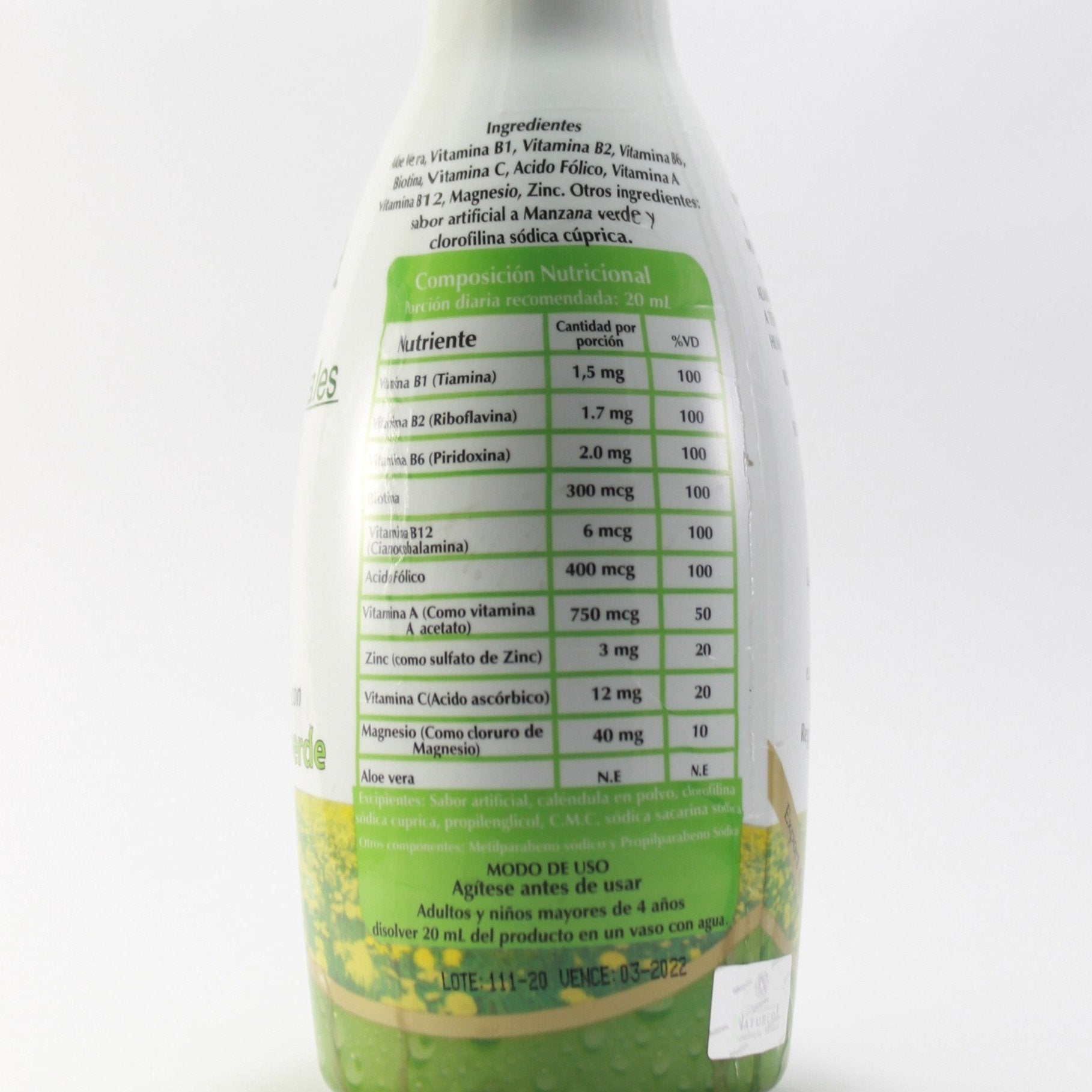 Aloe Vera liquida con complejo B y Minerales