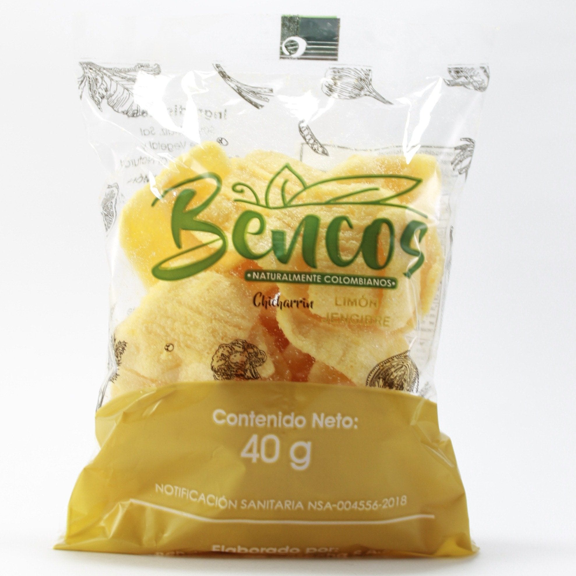 Chicharrin limón jengibre Bencos