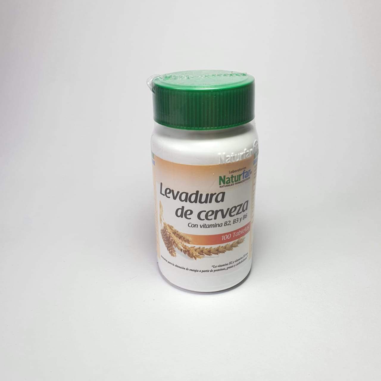 Levadura de cerveza con Vit B2 B3 y B6 x100 tabletas Naturfar