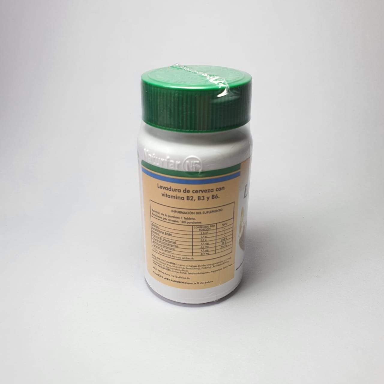 Levadura de cerveza con Vit B2 B3 y B6 x100 tabletas Naturfar